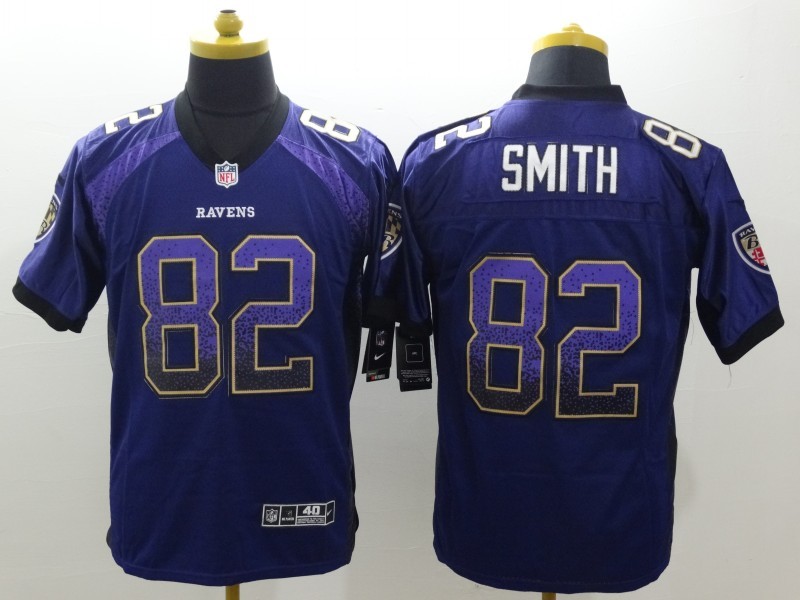 Men's Baltimore Ravens Torrey Smith #82 Purple Jersey